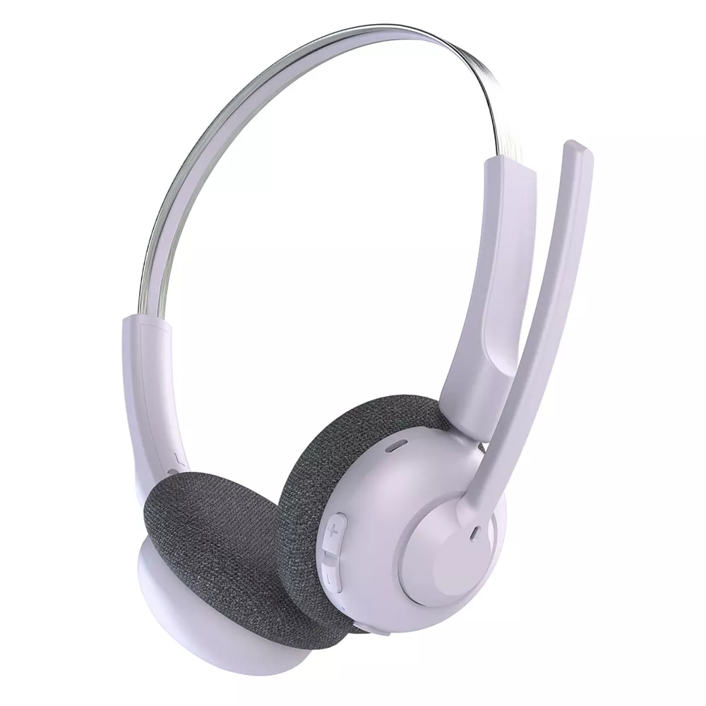 Lightweight Wireless On-Ear Communication Headset with Boom Microphone