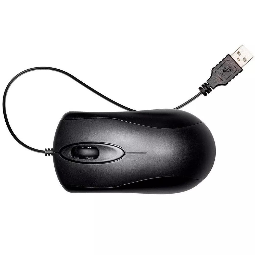 Contoured USB-A Optical Wired Mouse