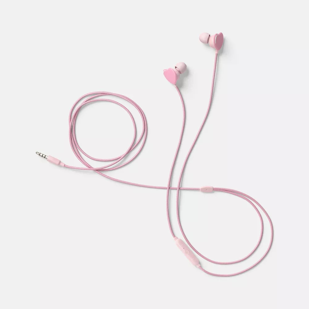 Heart Shaped Wired In-Ear Earbuds
